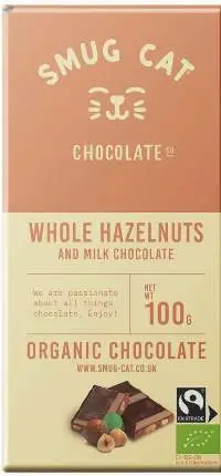 Smug Cat Whole Hazelnut & Milk Chocolate