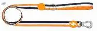 Dashi Stripes3 Orange & Black Dog Leash