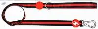 Dashi Stripes 3 Red & Black Leash