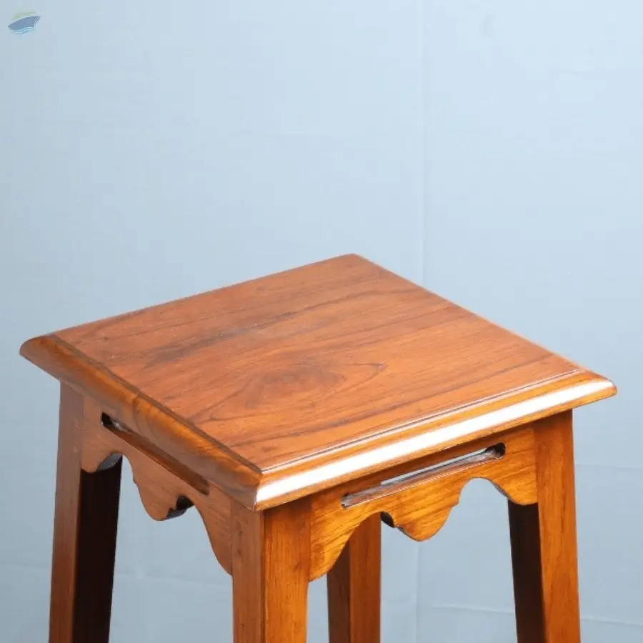 Teak wood flower stand pair
