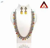 Monalisa Pearl With Muliticolour Necklace Set