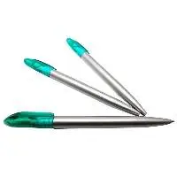 Ballpen Twisty Silver &amp; Green