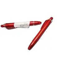 Ball Pen , Short Transparent, Red