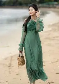 Blue Stylish Roll Dress