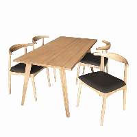 Bandole Table Set With 4 Chairs Natural Colo