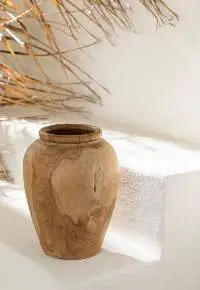 Large Wooden Vase