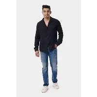 Rayon Crepe Solid Black Shirt