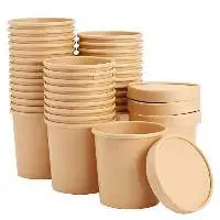 All Kraft Paper tub with Lids