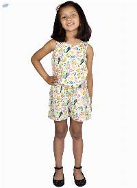 BIRD PRINT - Jumpsuit With Sleeveless Sleeves