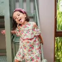 Print-cold Shoulder With Frill Dress