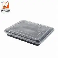 3 Compartments Rectangular Food Containers