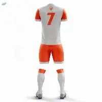 White and Orange Football Kit 