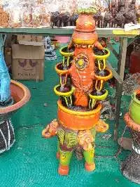 Handmade clay fountain