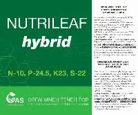 NUTRILEAF HYBRID N-10, P-24.5, K23, S-22 , 20L