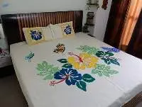 Hand Painted Cotton Bedsheet For Double Bed