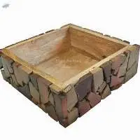 Wooden Tray with Antique Looks (8.5 Inch)