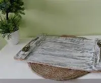 Tray With Vintage Distressed Wood Looks