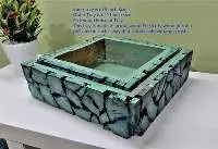 Wooden Tray with Antique Looks Rosewood Blocks
