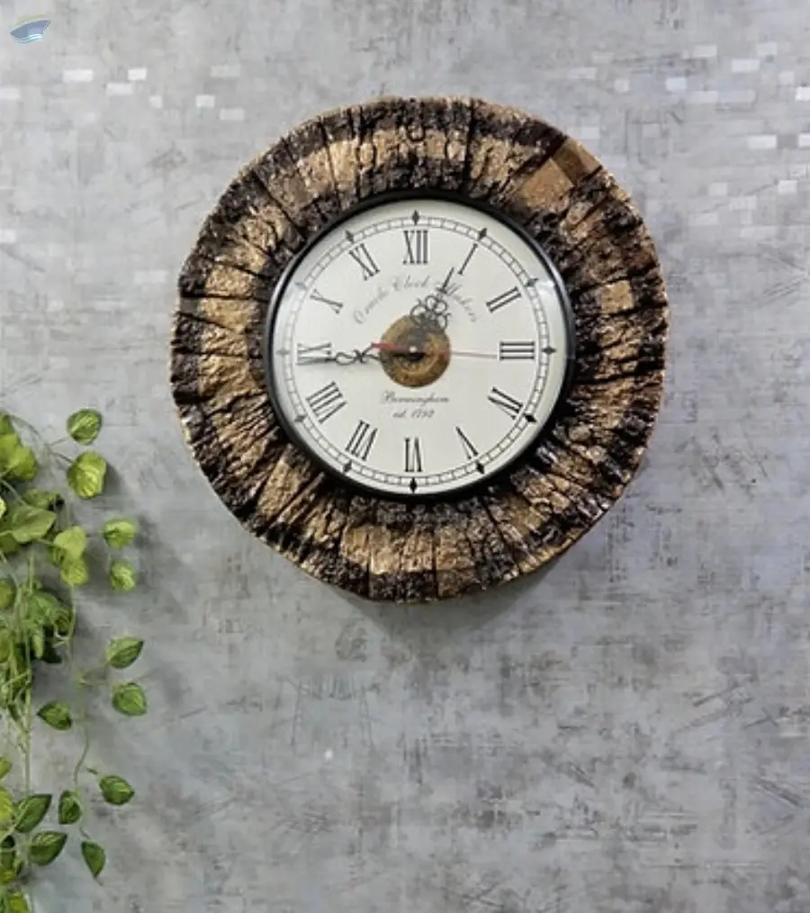 Tree Bark Lining Wall Clock