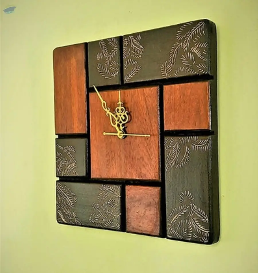 Wall Clock With Mandala Art