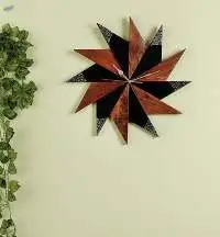 Wall Clock Sun Shape pattern With Mandala Art