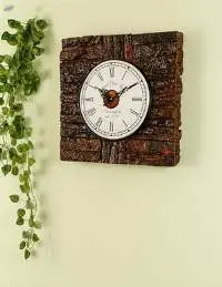 Wooden Square shape Analog Wall Clock