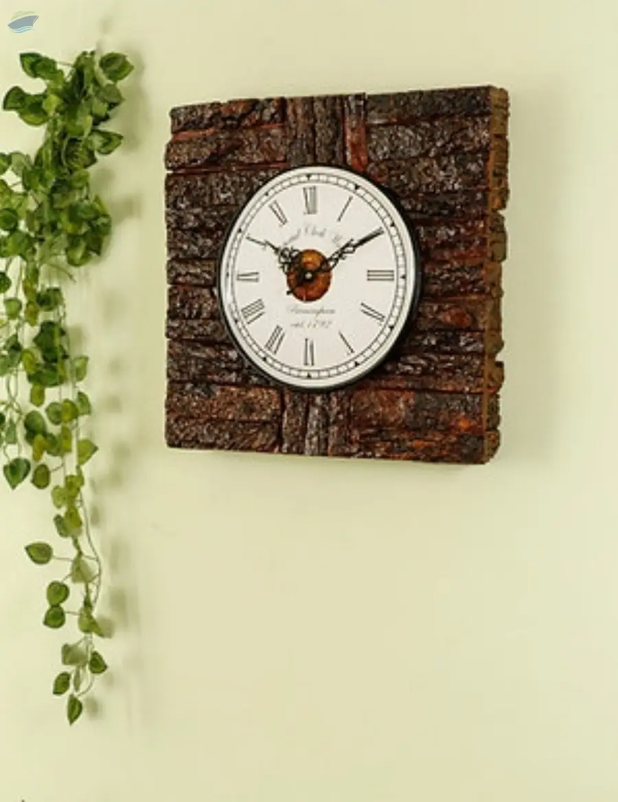 Wooden Square shape Analog Wall Clock