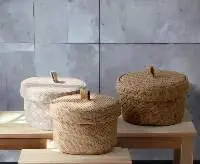Crocket Jute Basket With Lid