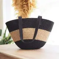 Zebra Pattern Jute Rug