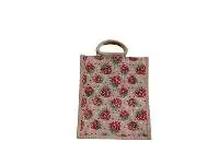Strawberry Printed Jute Bag