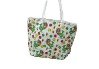 Peacock Print Jute Bag
