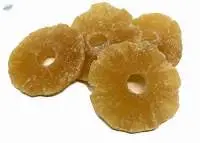Unsulphured, Low Sugar Dried Pineapple Rings