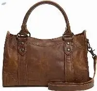 Zip Satchel Leather Bag