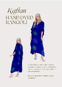 Kaftan Hand Dyed Rangoli