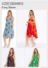 Sleeveless Printed Kaftan