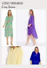 V - Neck A - Line Dress