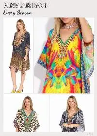 Fox Georgette Digital Print Kaftan