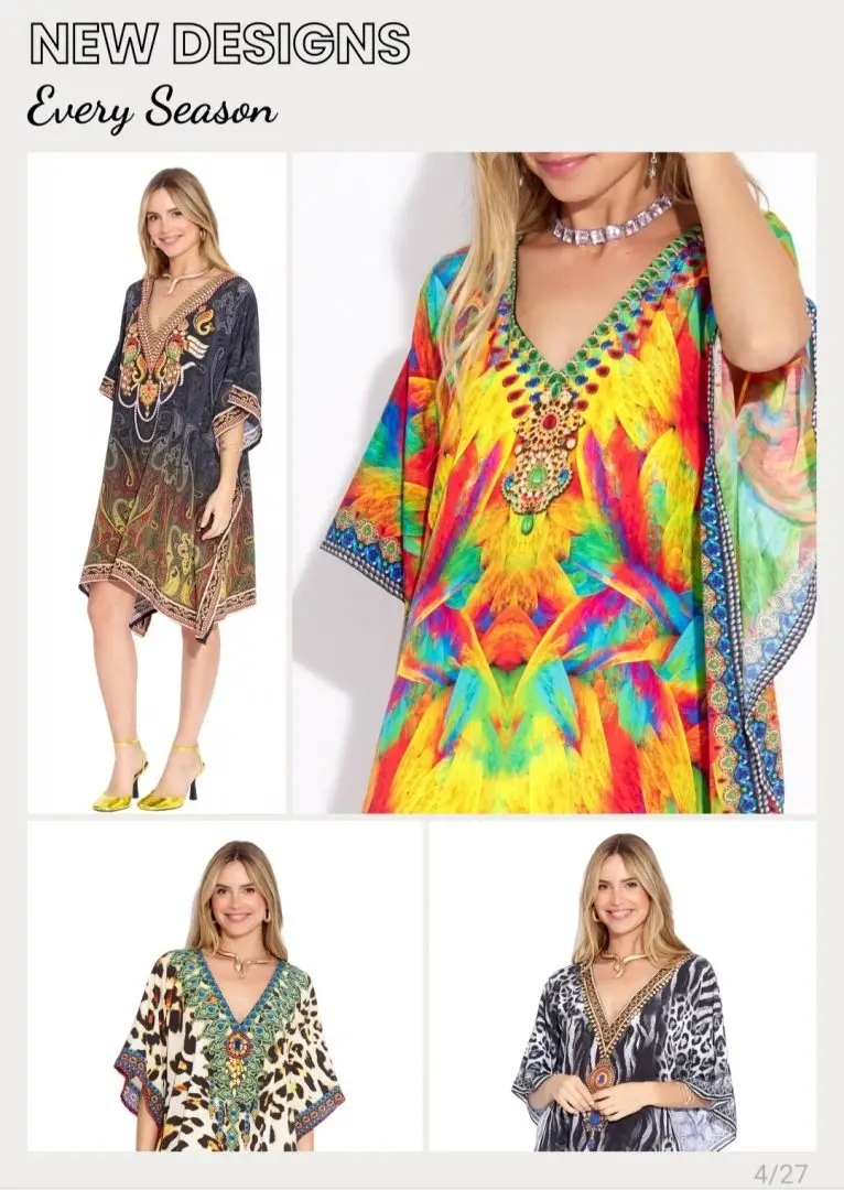 Fox Georgette Digital Print Kaftan