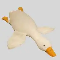 Large White Goose Plush Pillow