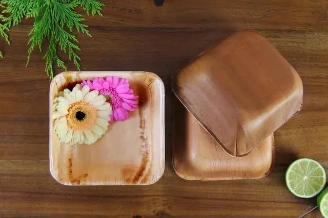 Medium 5.5 Square Deep Areca Bowls 550ml