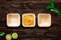 Mini 3 Square Areca Dipping Bowls 50ml