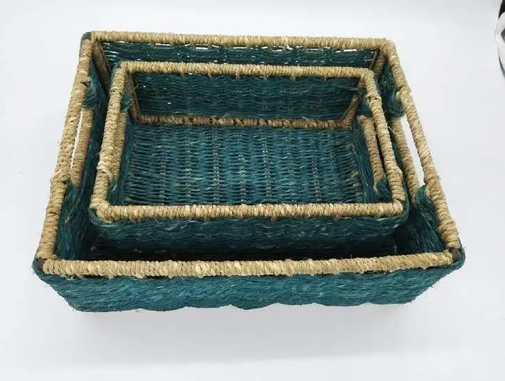Sabai Grass Tray With Iron Frame