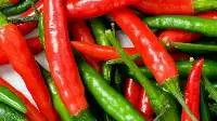 Fresh Spicy Green And Red Pepper