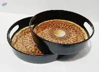 Enamel Metal Serving (Tray Set of - 2)
