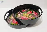 Enamel Metal Serving (Tray Set of - 2)