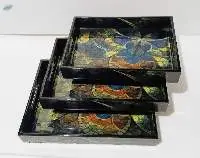 Engineered Wood Enamel Serving Tray