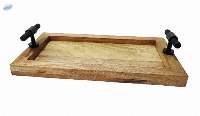 Mango Wood Serving Tray with Handles