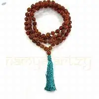 Rudraksha Mix Faces 12mm Knotted Mala 108 Beads
