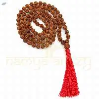 Rudraksha Mix Faces 8mm Knotted Mala 108 Beads