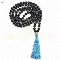 Lava Stone Knotted Mala Necklace 108 Beads